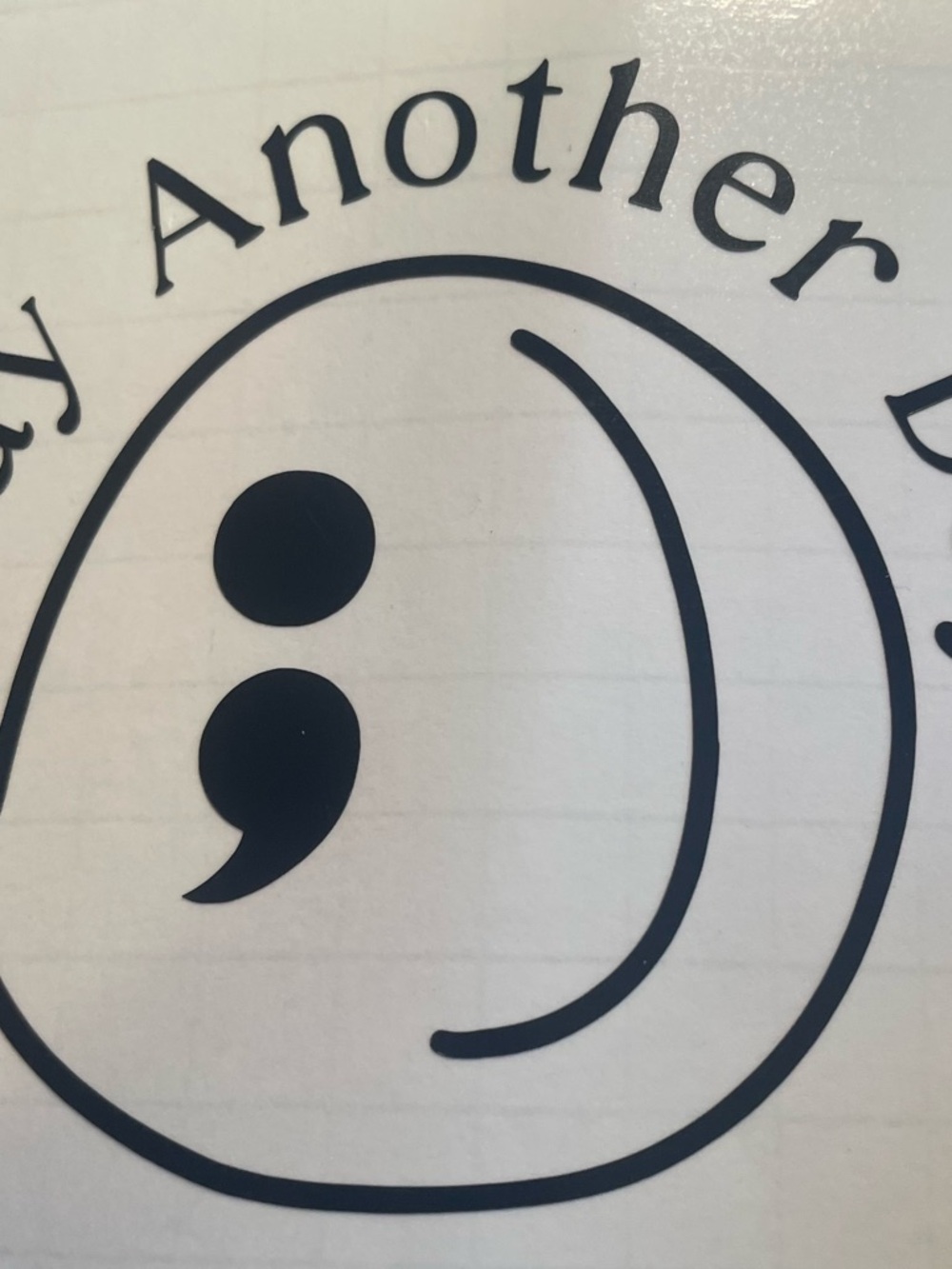 Graphic Semicolon Smile Logo Decals